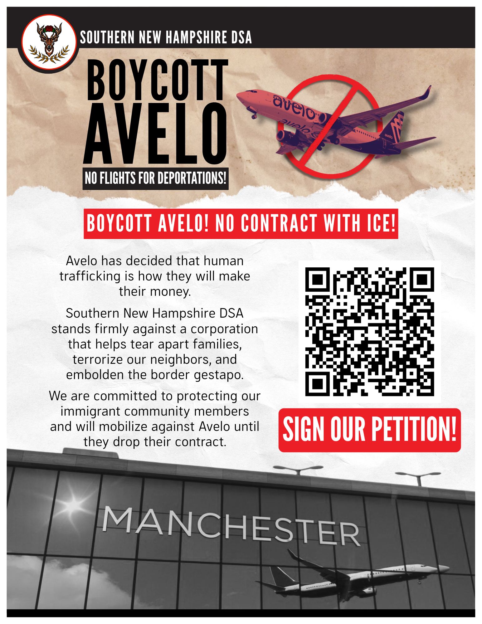 Avelo Airlines is making money through a contract with ICE. Boycott Avelo!